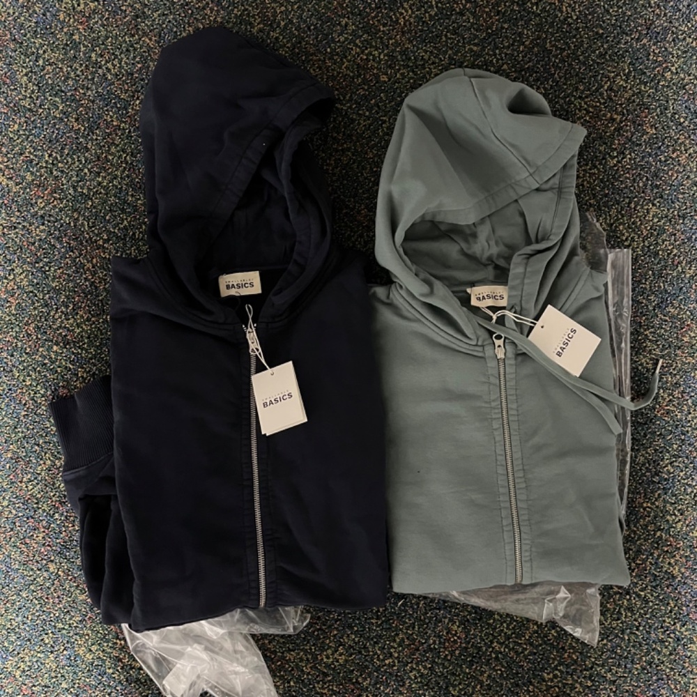 Smallable Organic Cotton Zip-Up Hoodie - Lot of 2 - Men Medium M